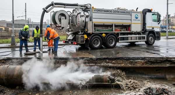 Hydrodynamické čištění kanalizace